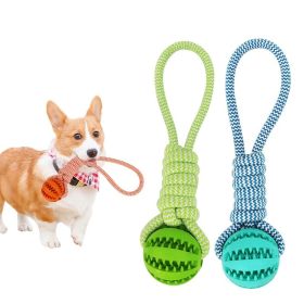 Treat Balls Interactive Tooth Cleaning Leaking Balls Chewing Bite Resistant (Color: Green)