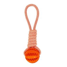 Treat Balls Interactive Tooth Cleaning Leaking Balls Chewing Bite Resistant (Color: Orange)