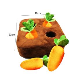 12 Plush Carrots Enrichment Dog Puzzle Toys Hide & Seek (Color: 4 Carrots 22x22cm)