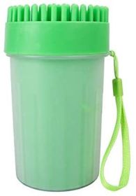 Portable Dog Paw Washer Cup Paw Cleaner (Color: Green, Size: Large)