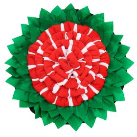 Snuffle Mat For Dog Sniffing Pad; Interactive Puzzle (Color: Red)