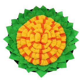 Snuffle Mat For Dog Sniffing Pad; Interactive Puzzle (Color: Yellow)