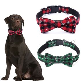 Christmas Dog Collar Snowflake Dog Collar (Color: Green, Size: L)