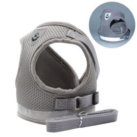 Chest Strap Vest-Reflective Breathable Towing Rope (Specification (L * W): L, Colour: silver grey)