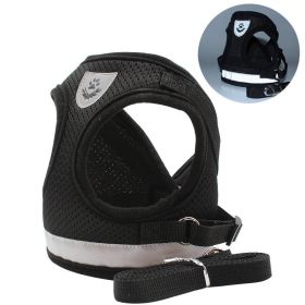 Chest Strap Vest-Reflective Breathable Towing Rope (Specification (L * W): M, Colour: Black)