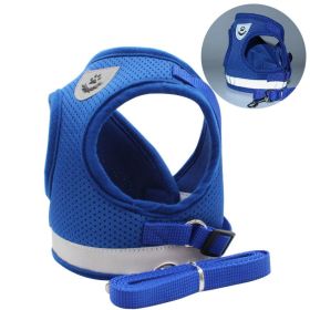 Chest Strap Vest-Reflective Breathable Towing Rope (Specification (L * W): S, Colour: Blue)