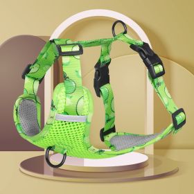 Dog chest strap vest explosion-proof reflective traction rope (Specification (L * W): XL, Colour: green)