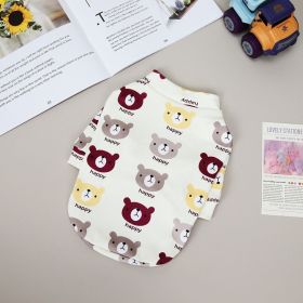 Autumn & winter new Dog clothes Two leg sweater 22 Happy bear bottoming shirt (Colour: 22 Happy Bear Undercoat - Red, Size: L)