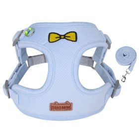 Harnesses & leash set- Reflective Traction Rope Vest Chest Strap (Specification (L * W): XL, Colour: Blue)