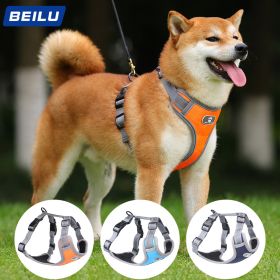 Harnesses Traction Rope Big Dog Chest Strap Vest Reflective Rope (Specification (L * W): S (6-12 kg), Colour: orange)