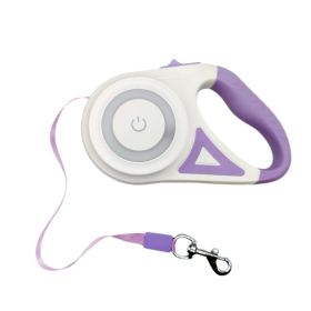 3 & 5M Light Retractable Large Dog Walk Run Leash Automatic (Color: Purple, Size: 5M)