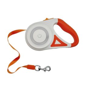 3 & 5M Light Retractable Large Dog Walk Run Leash Automatic (Color: Orange, Size: 5M)