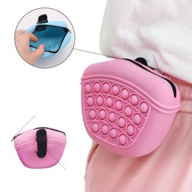 Training Waist Bag Treat Snack Bait Dogs Soft Washable (Color: pink)