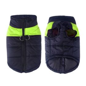 Dog Winter Coat Waterproof Dog Jacket (Color: Green, Size: M)