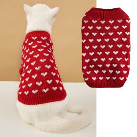 Sweater Turtleneck Dog Knitwear Warm (Color: Red, Size: M)