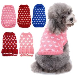 Sweater Turtleneck Dog Knitwear Warm (Color: pink, Size: S)