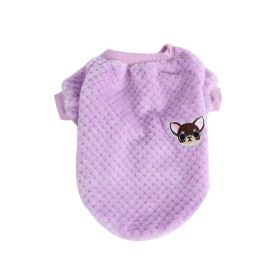 Flannel Dog Winter Clothes (Color: Purple)