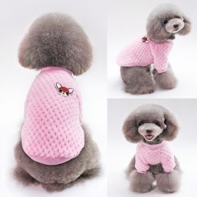 Flannel Dog Winter Clothes (Color: pink)