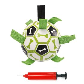 Dog Soccer Ball Toys with Straps, Interactive for Tug of War (Color: Bones, Size: M)