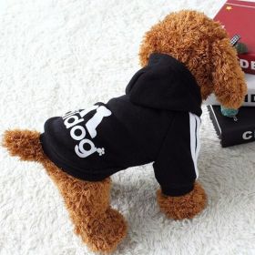 Two Legged Cotton Warm Dog Hoodie (Color: Black, Size: 8XL)