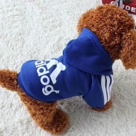 Two Legged Cotton Warm Dog Hoodie (Color: Blue, Size: 9XL)