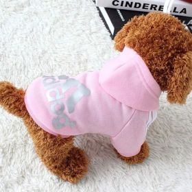 Two Legged Cotton Warm Dog Hoodie (Color: pink, Size: 4XL)