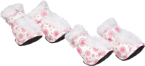 Plush Premium Fur-Comfort Pvc Waterproof  Shoes (Size: X-Small)