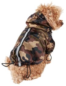 Adjustable Reflective Weather-Proof Dog Rainbreaker (Size: Small)