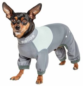 Lightweight 4-Way-Stretch Breathable Performance Dog Track Suit (Color: Grey, Size: X-Large)