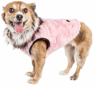 Charming Designer Mink Fur Dog Coat (Size: Large)