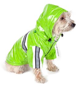 Reflective Waterproof Adjustable Pvc Dog Raincoat (Size: X-Small)