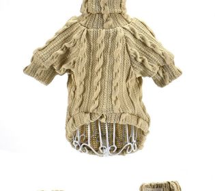 Turtleneck Knitted Sweater Winter Keep Warm (Color: Beige, Size: M)