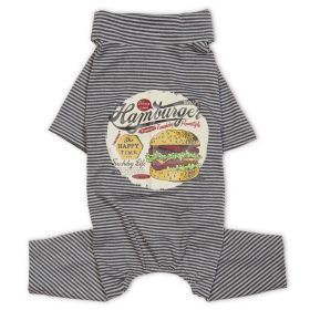 Onesie Lightweight Printed Full Body Dog T-Shirt Pajamas (Color: Grey, Size: Medium)