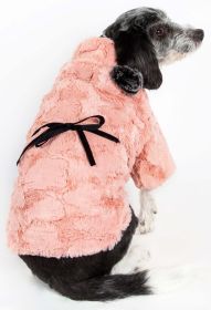 Pink-Mink' Luxury Designer Dog Coat (Size: Medium)