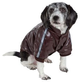 Wuff-Rider Fashion Suede Stitched Dog Coat (Size: X-Small)