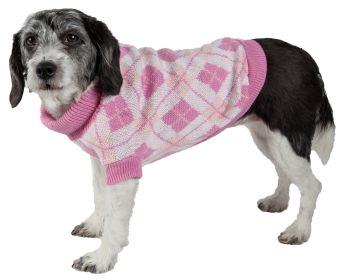 Argyle Style Ribbed Fashion Dog Sweater (Size: Medium)