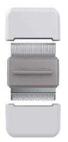 'Zipocket' 2 n 1 Underake Stainless Steel Travel Comb (Color: Grey)