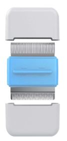 'Zipocket' 2 n 1 Underake Stainless Steel Travel Comb (Color: Blue)