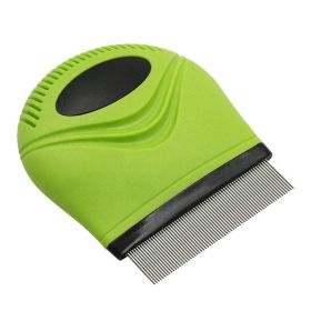 'Grazer' Handheld Travel Dog Flea and Tick Comb (Color: Green)