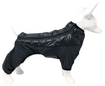 Lightweight 4-Season Stretch Quick-Dry Full Body Dog Jacket (Color: Black, Size: X-Small)