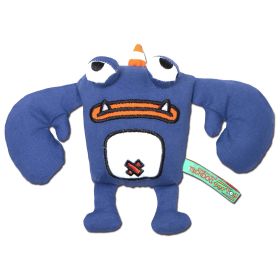 Cartoon Crabby Tooth Monster Plush Dog Toy (Color: Blue)