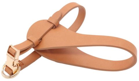 'Ever-Craft' Adjustable Designer Leather Dog Harness (Color: Brown, Size: Small)