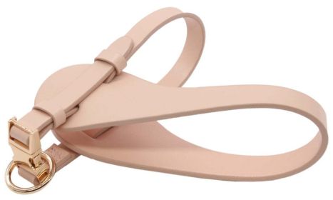 'Ever-Craft' Adjustable Designer Leather Dog Harness (Color: pink, Size: Medium)