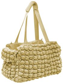 'Bubble Vogue' Ultra-Plush Fashion Designer Dog Carrier (Color: gold)