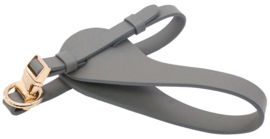 'Ever-Craft' Adjustable Designer Leather Dog Harness (Color: Grey, Size: Small)