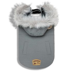 'Eskimo-Swag' Duck-Down Parka Dog Coat (Color: Grey, Size: Medium)