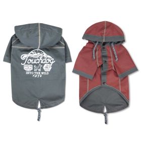 'Cloudburst' Waterproof Reversible Dog Raincoat (Color: Grey, Size: X-Small)