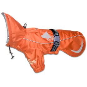 'Ice-Breaker' Extendable Hooded Coat w/ Heat Reflective Tech (Color: Orange, Size: X-Small)