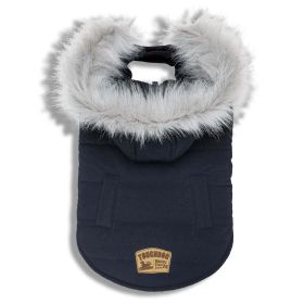 'Eskimo-Swag' Duck-Down Parka Dog Coat (Color: Navy, Size: X-Large)