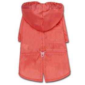 Split-Vent Designer Waterproof Dog Raincoat (Color: Red, Size: X-Small)